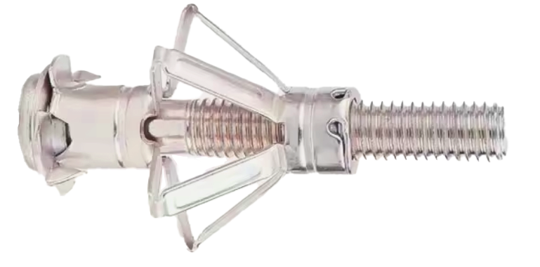 Cheville Molly en métal avec expansion, utilisée pour fixer des charges dans une plaque de plâtre